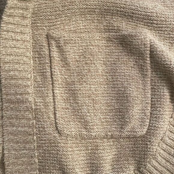 Express Beige Oversized Open Cardigan Knit Sweater Womens Size Extra Small - Picture 10 of 10